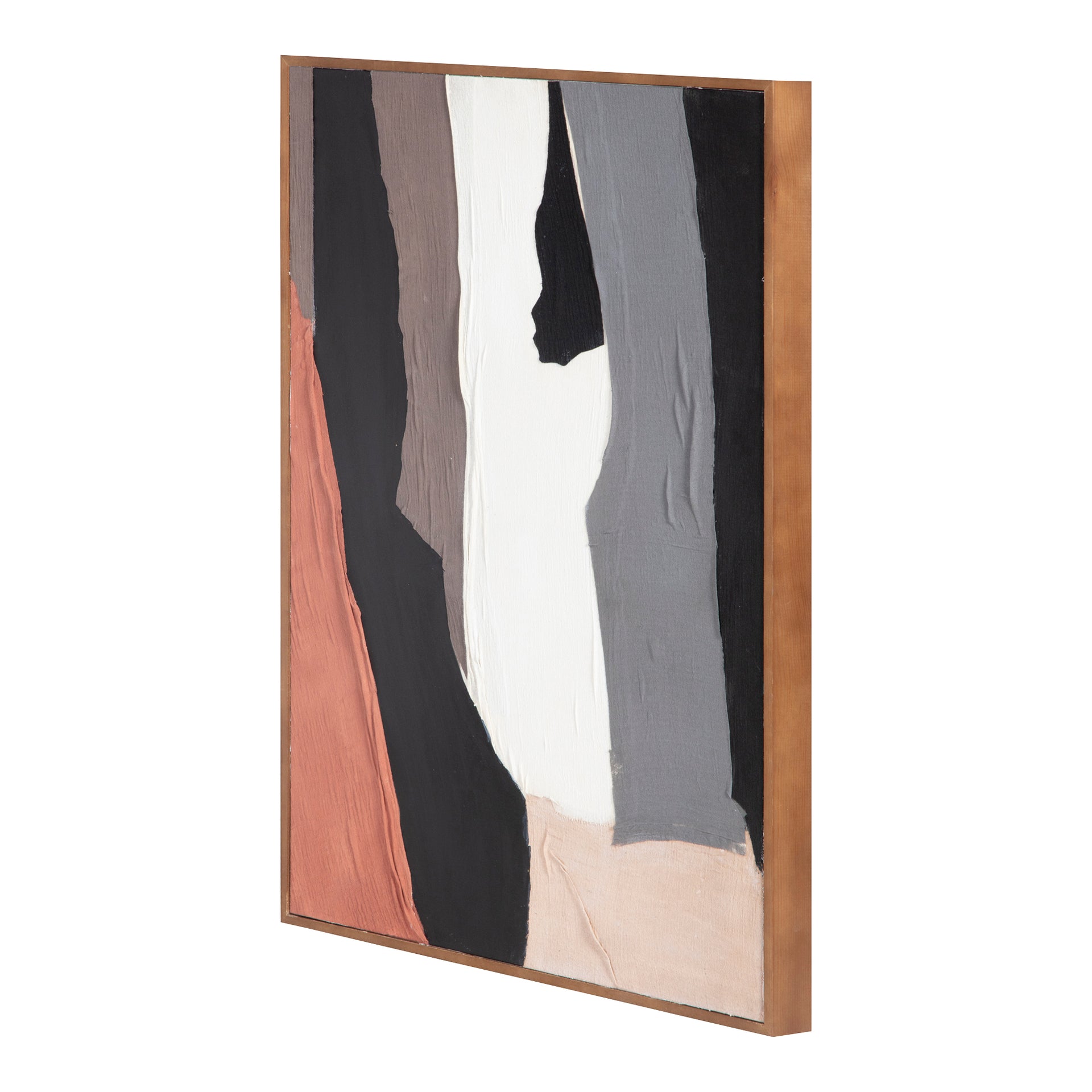 Joelle II, Painting on Canvas with Brown Pine Wood Frame, Multicolor