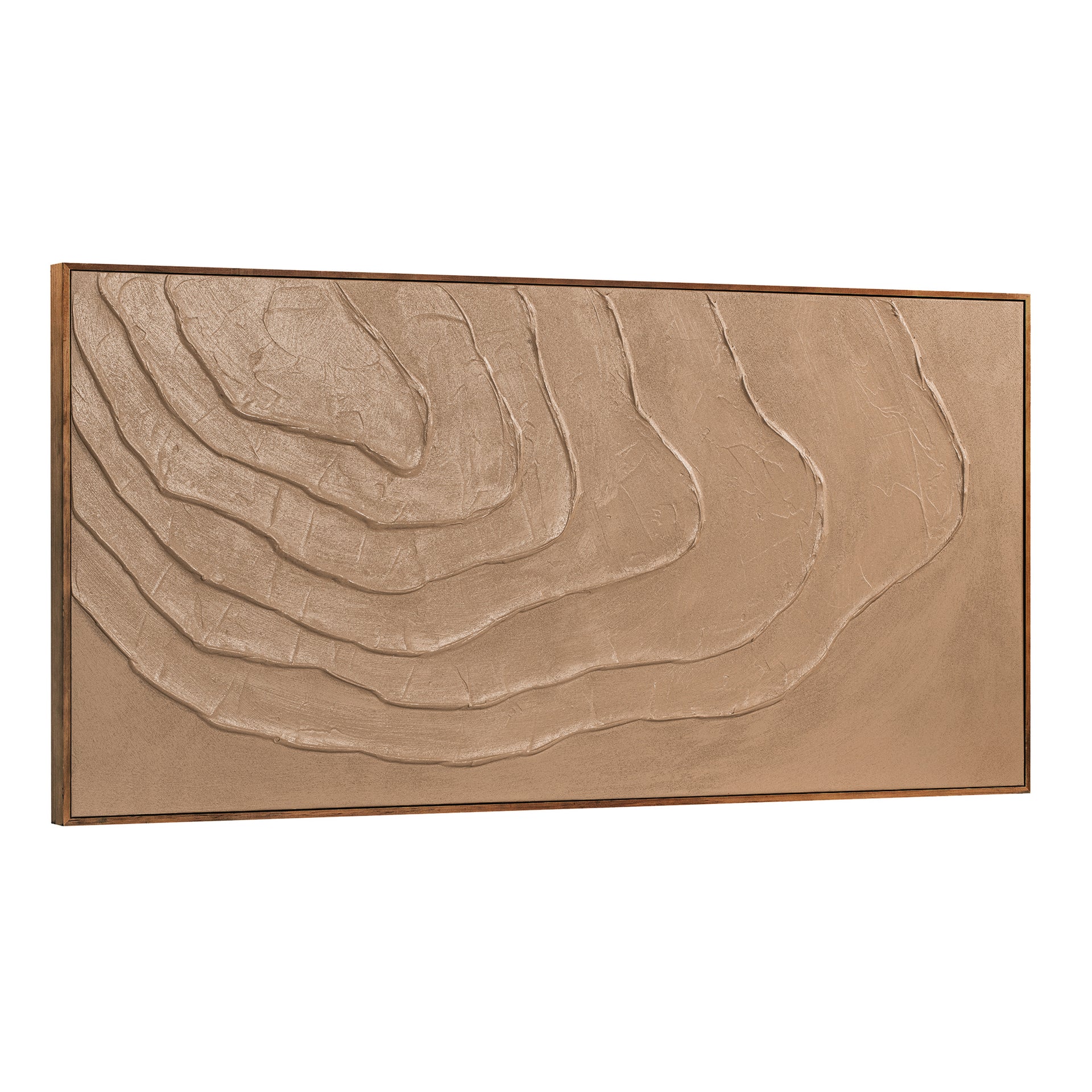 Alistair Framed Painting, Layered Acrylic Desert-Inspired Landscape with Solid Pine Wood Frame