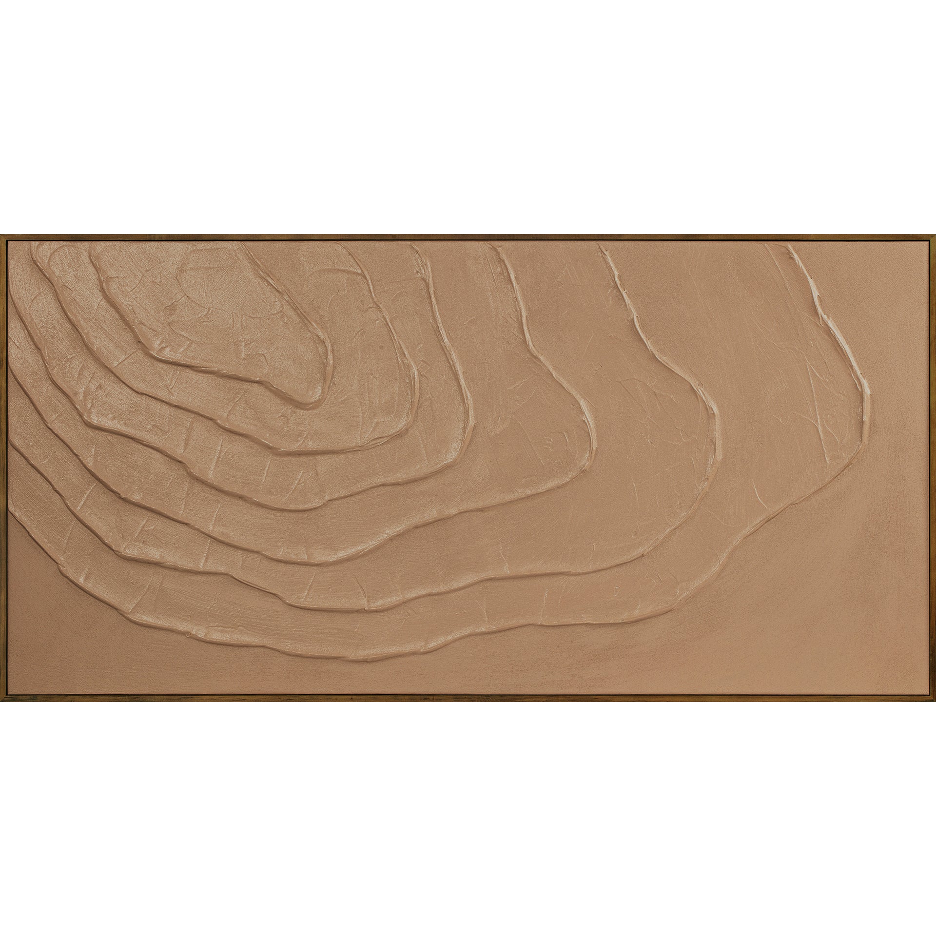 Alistair Framed Painting, Layered Acrylic Desert-Inspired Landscape with Solid Pine Wood Frame