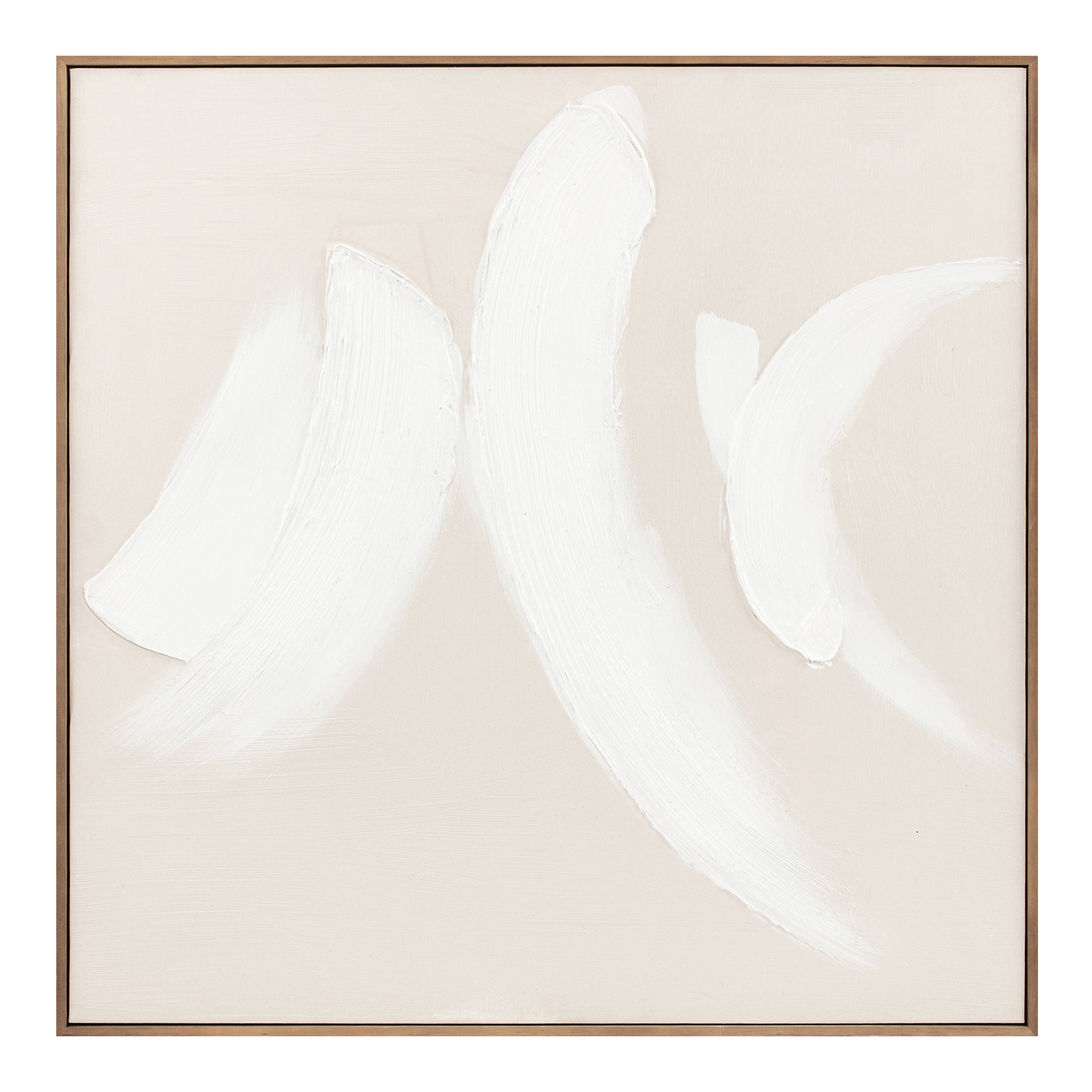 Cressida 2 Framed Painting, Lyrical Acrylic Brush Strokes with Solid Pine Wood Frame
