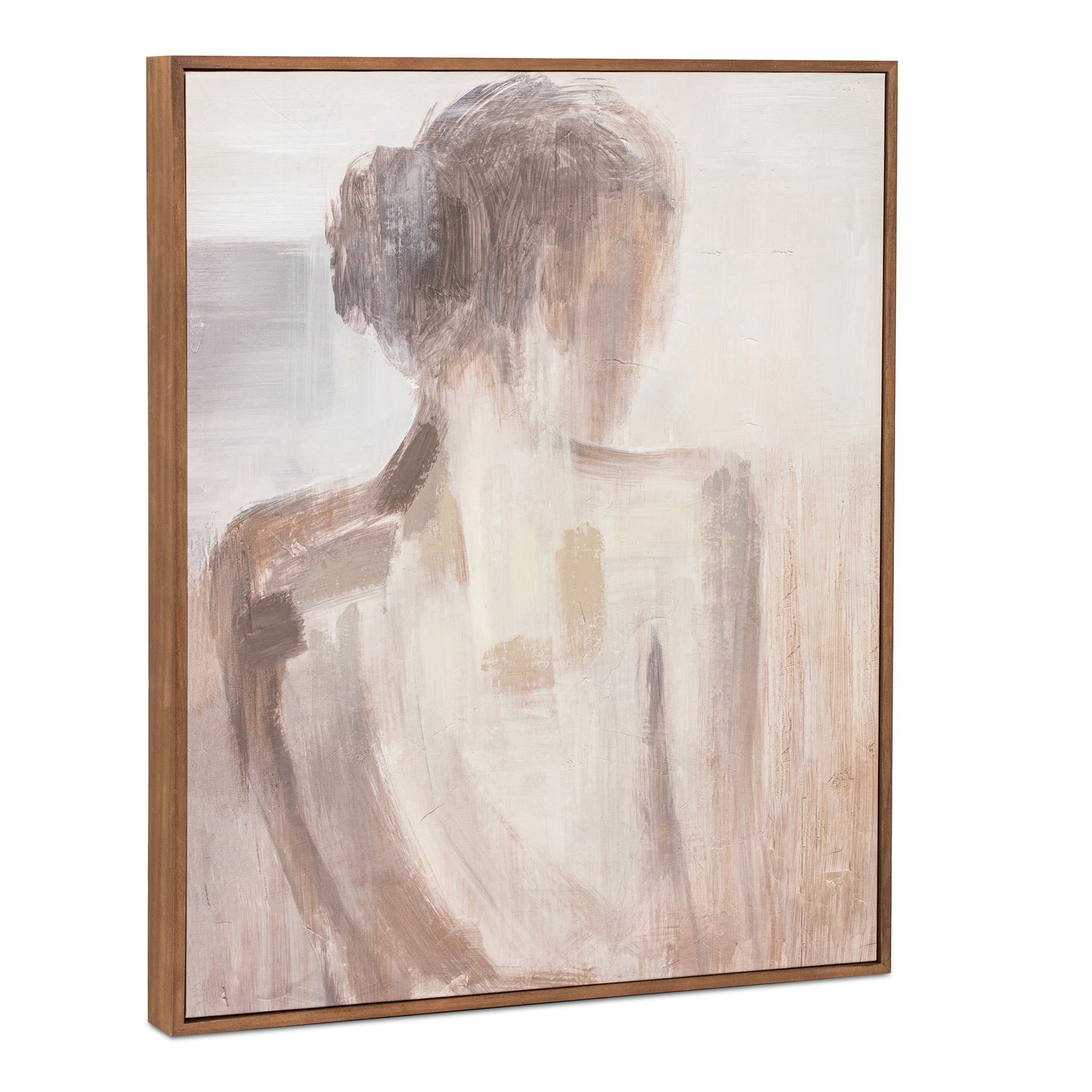 Hadrian Framed Painting, Acrylic and Print on Canvas with Solid Pine Wood Frame