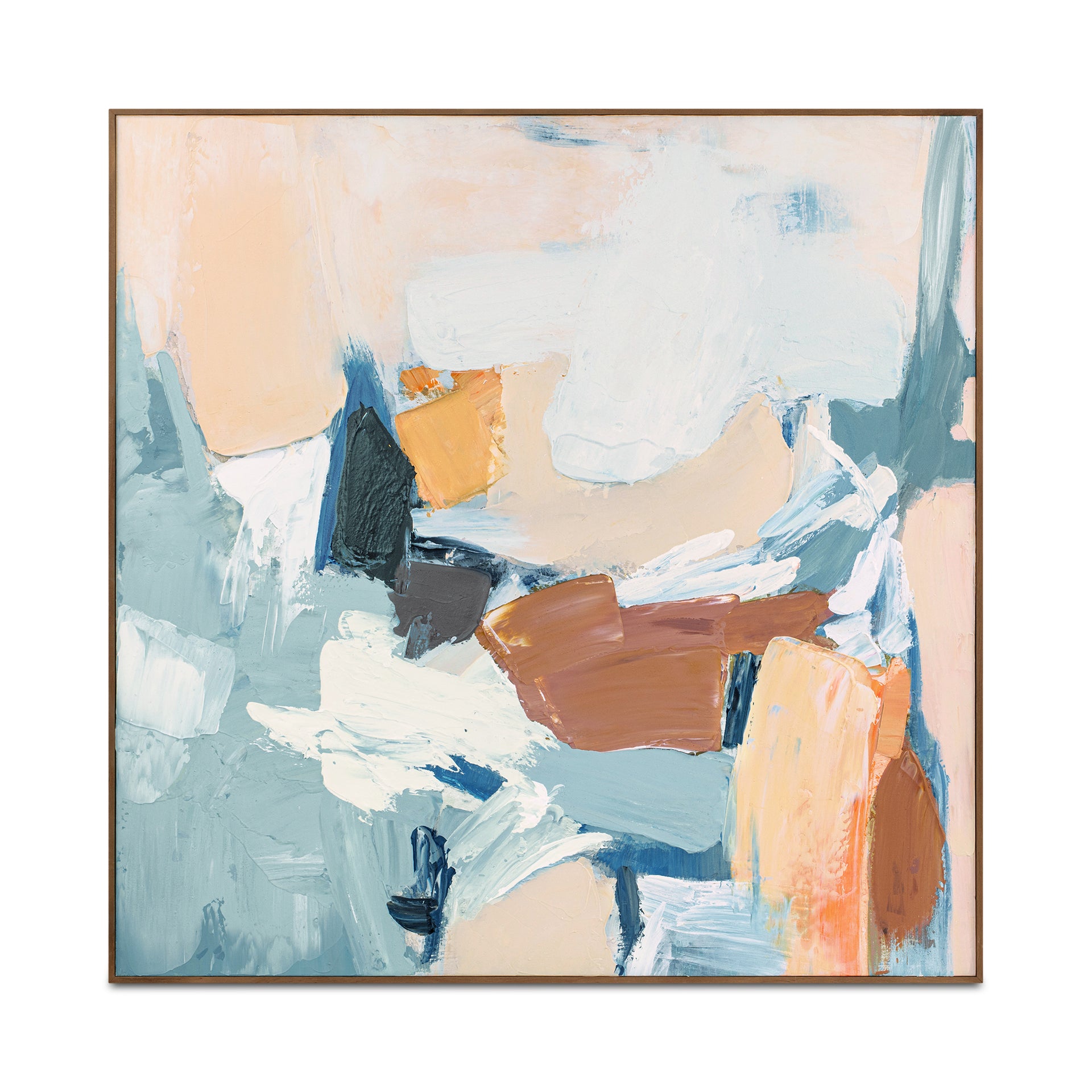 Eryndor Framed Painting, Textured Acrylic on Canvas with Solid Pine Wood Frame
