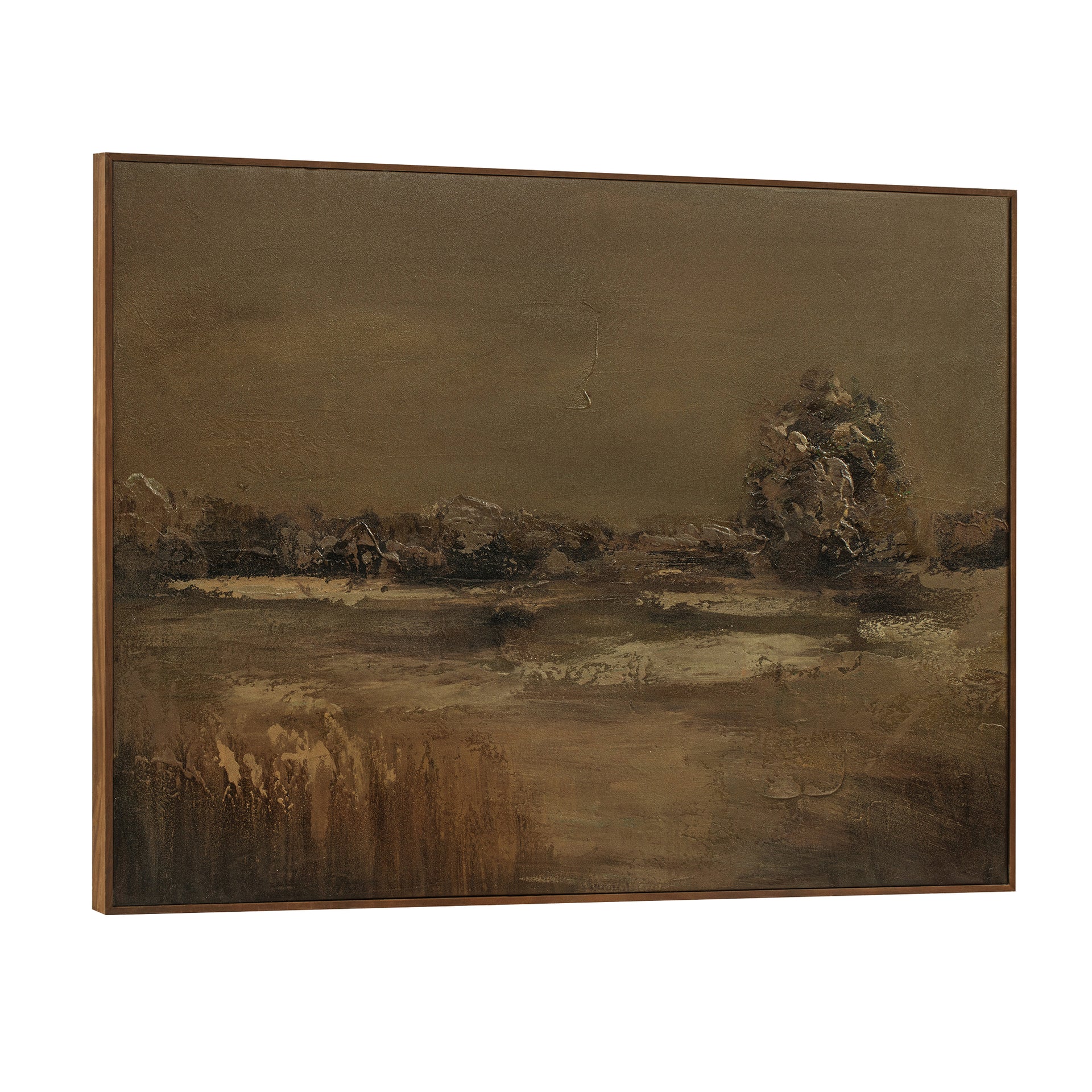 Quillian Framed Painting, Abstract, Acrylic on Canvas with Solid Pine Wood Frame