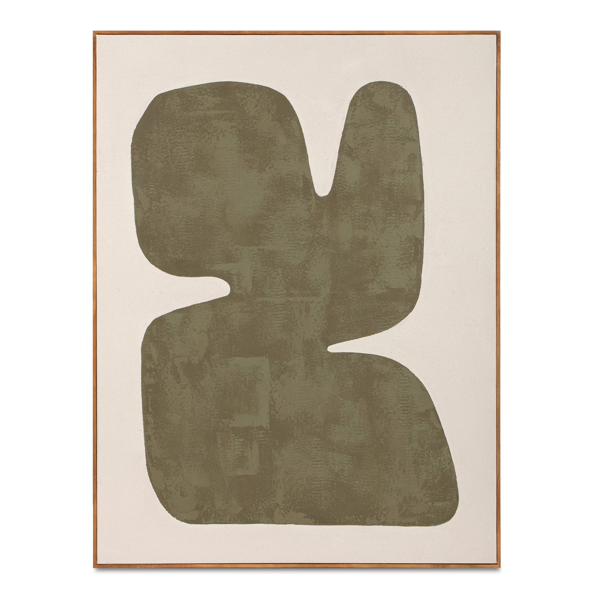 Saha Framed Painting, Print and Acrylic on Canvas, Solid Pine Frame, Multicolor