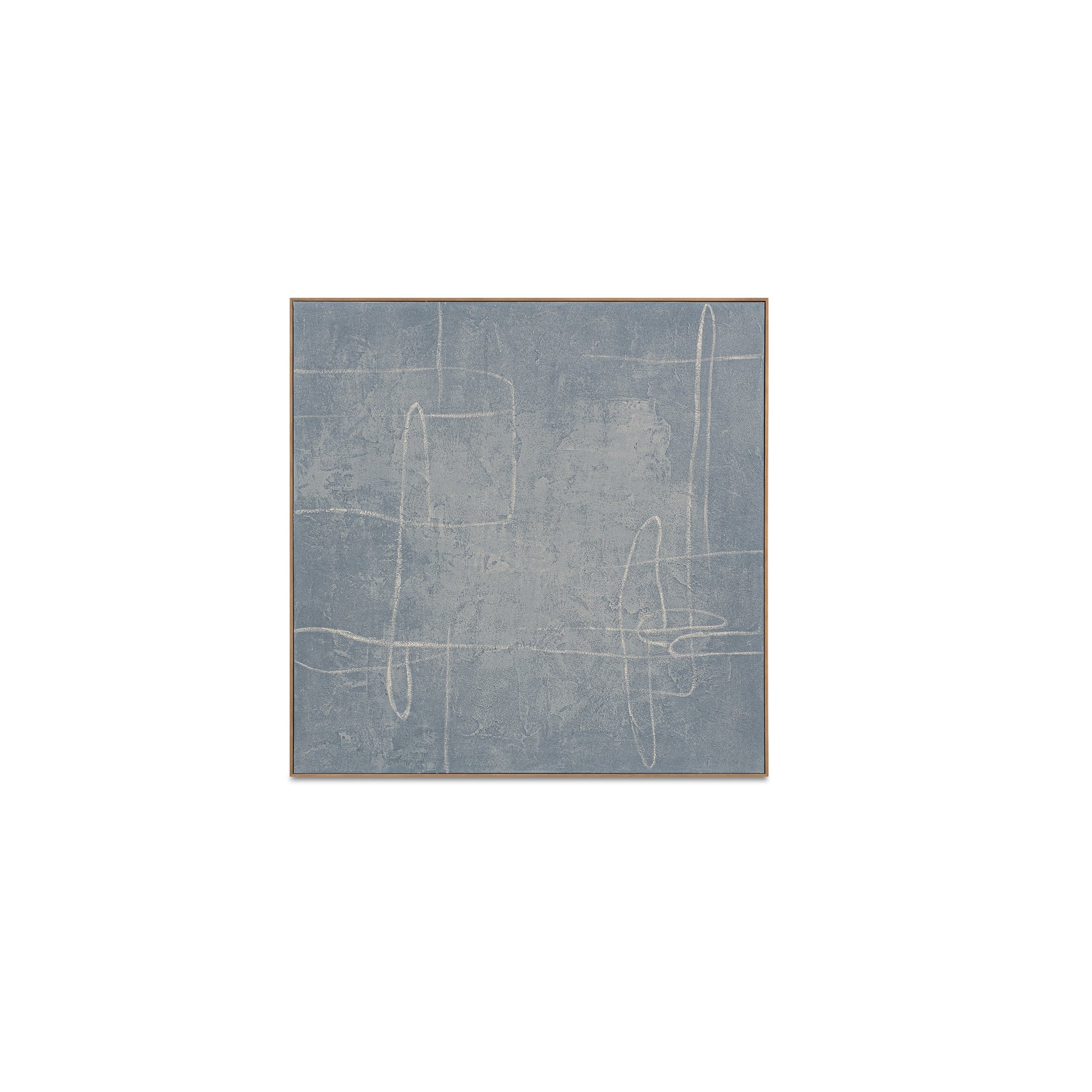 Kaiya Framed Painting, Textured Acrylic on Canvas, Solid Pine Frame, Blue Palette