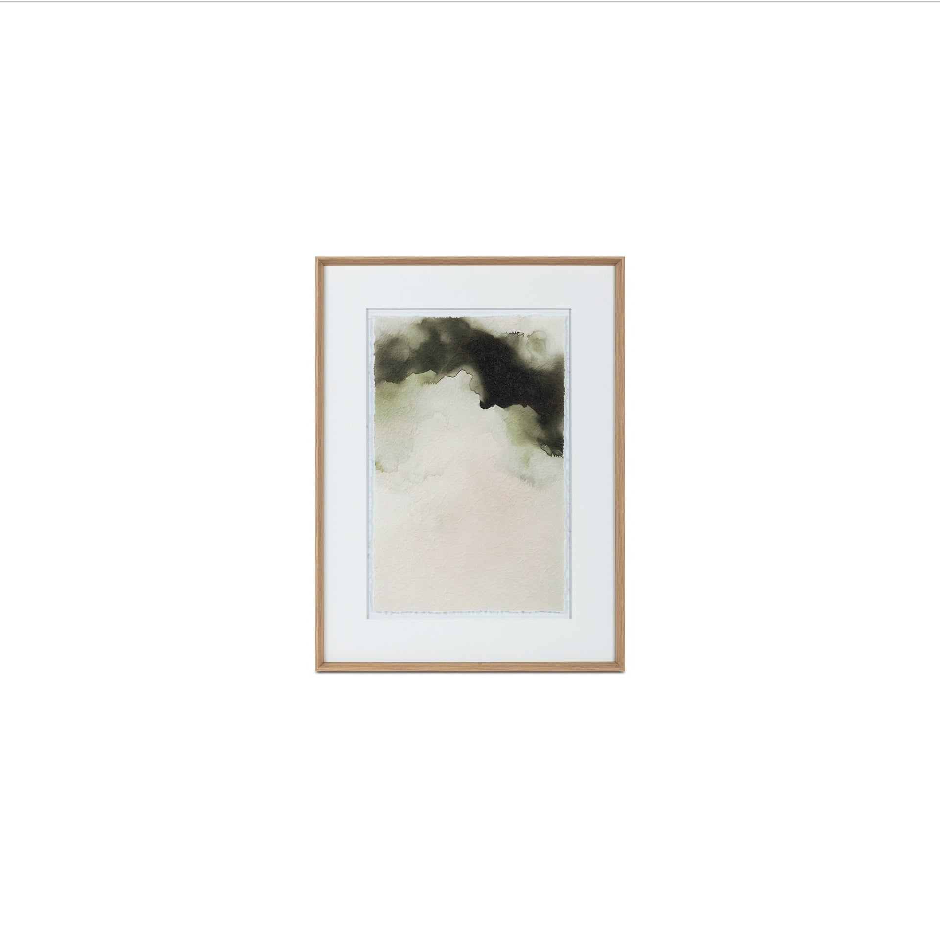 Quillen Framed Print, Acrylic on Paper, Solid Pine Frame, Glass-Encased, Textured Paper, Torn Edge Detail, Multi