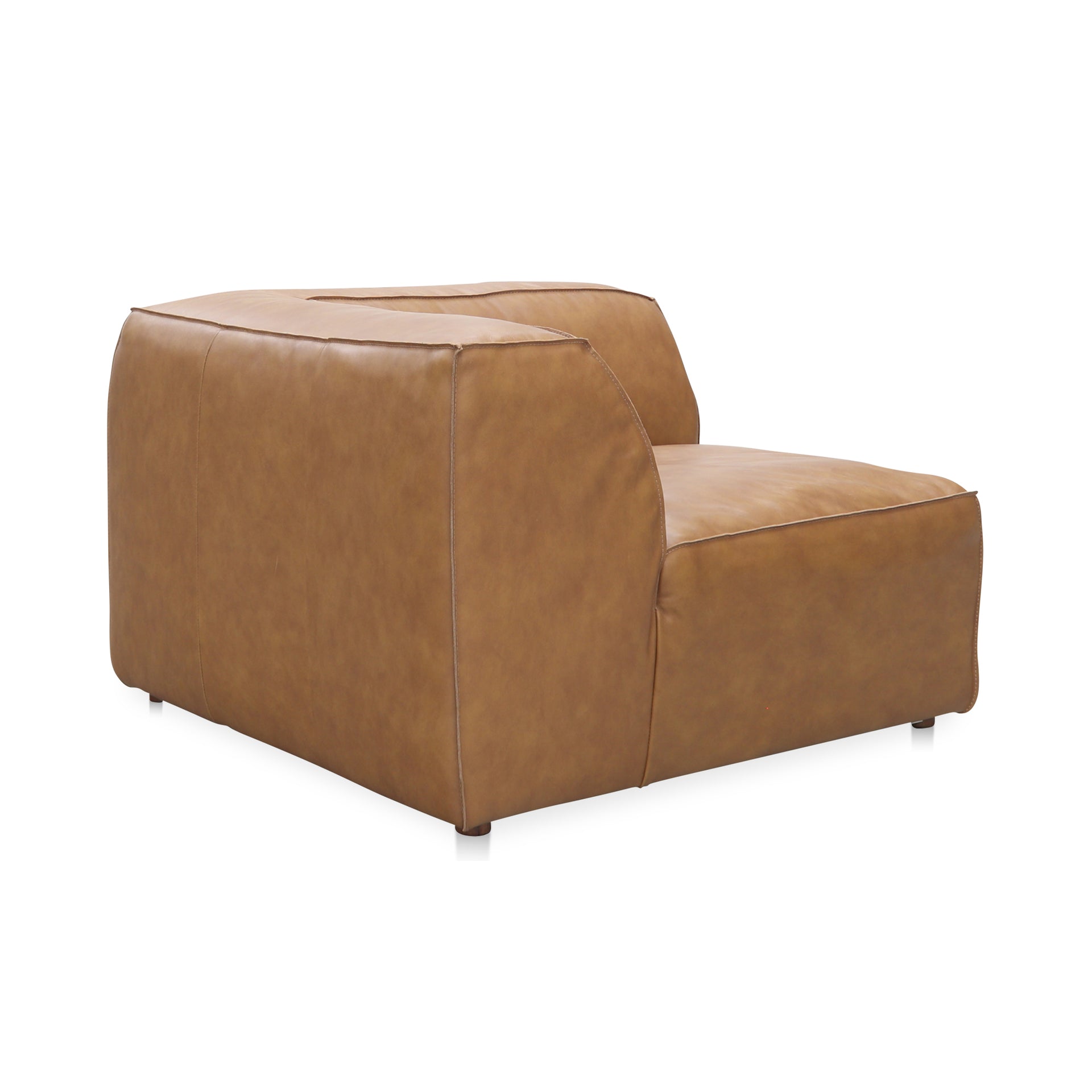 Ambrosia, Corner Chair Full Top-Grain Leather, Sonoran Tan