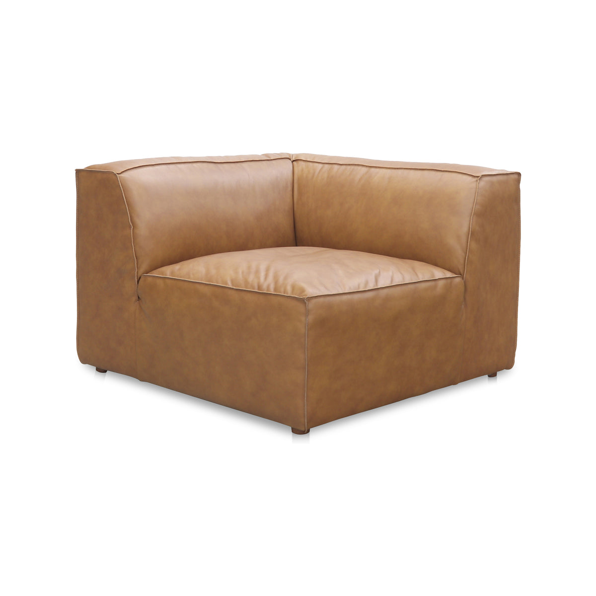 Ambrosia, Corner Chair Full Top-Grain Leather, Sonoran Tan