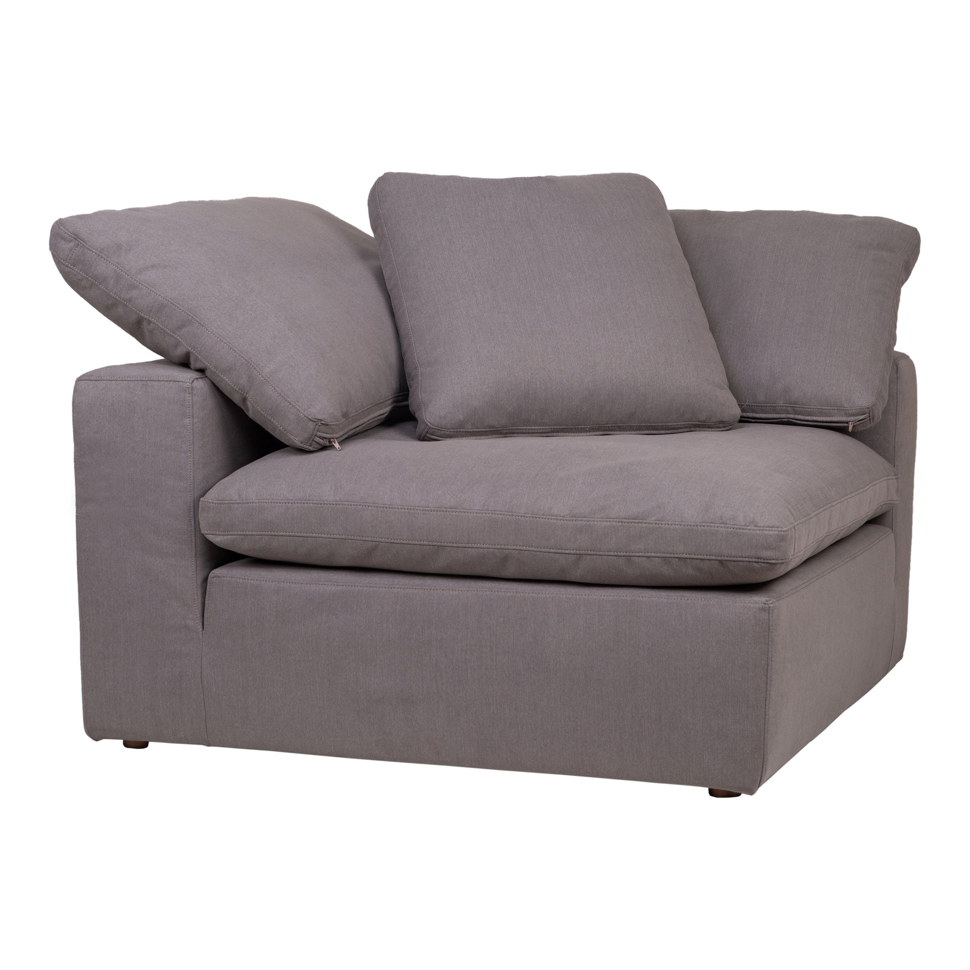 Rigel, Corner Chair Stain Resistant Polyester, Light Grey