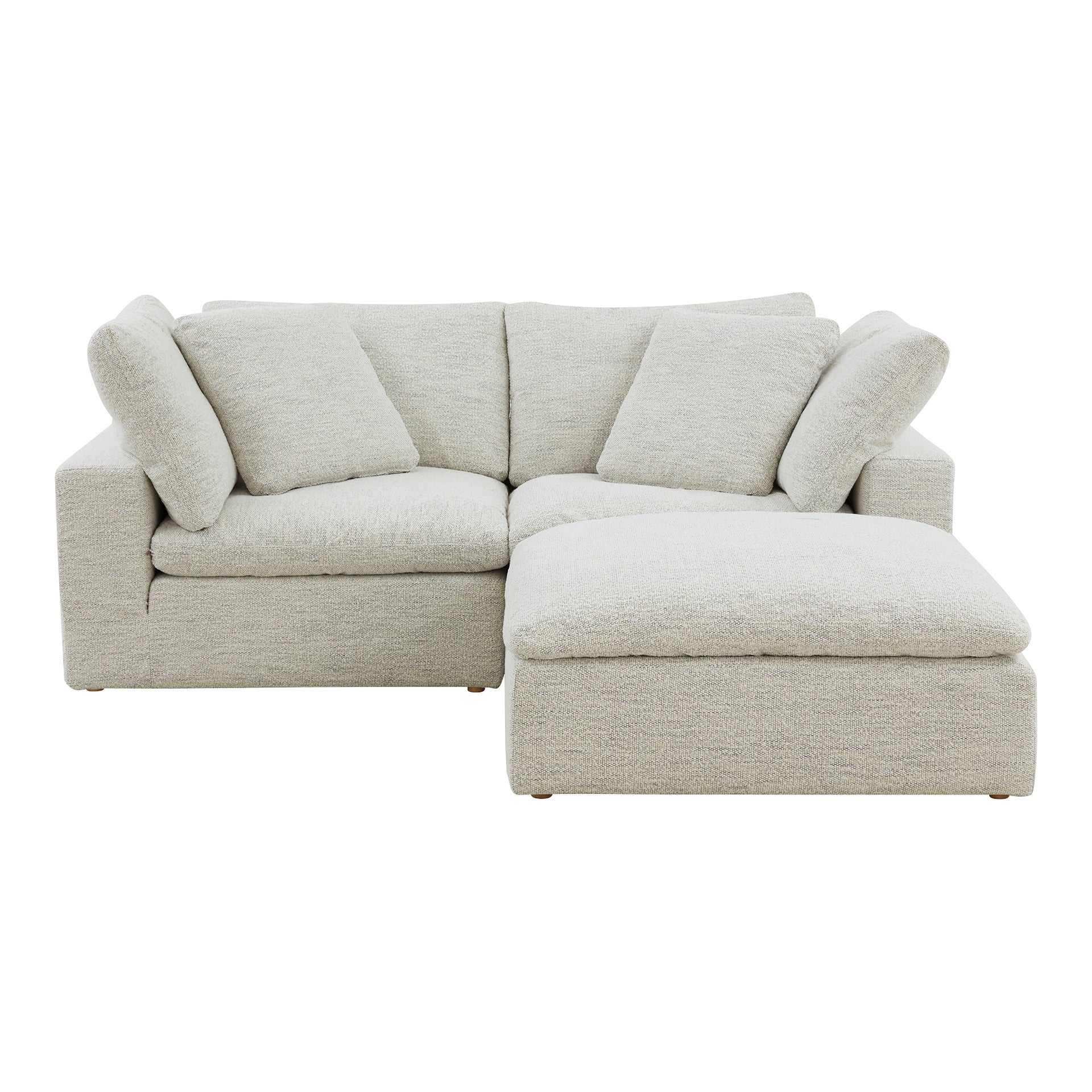 Rigel Nook, Scandinavian Modular Sectional, Performance Technology Fabric Upholstery, 3 Seater, Coastside Sand
