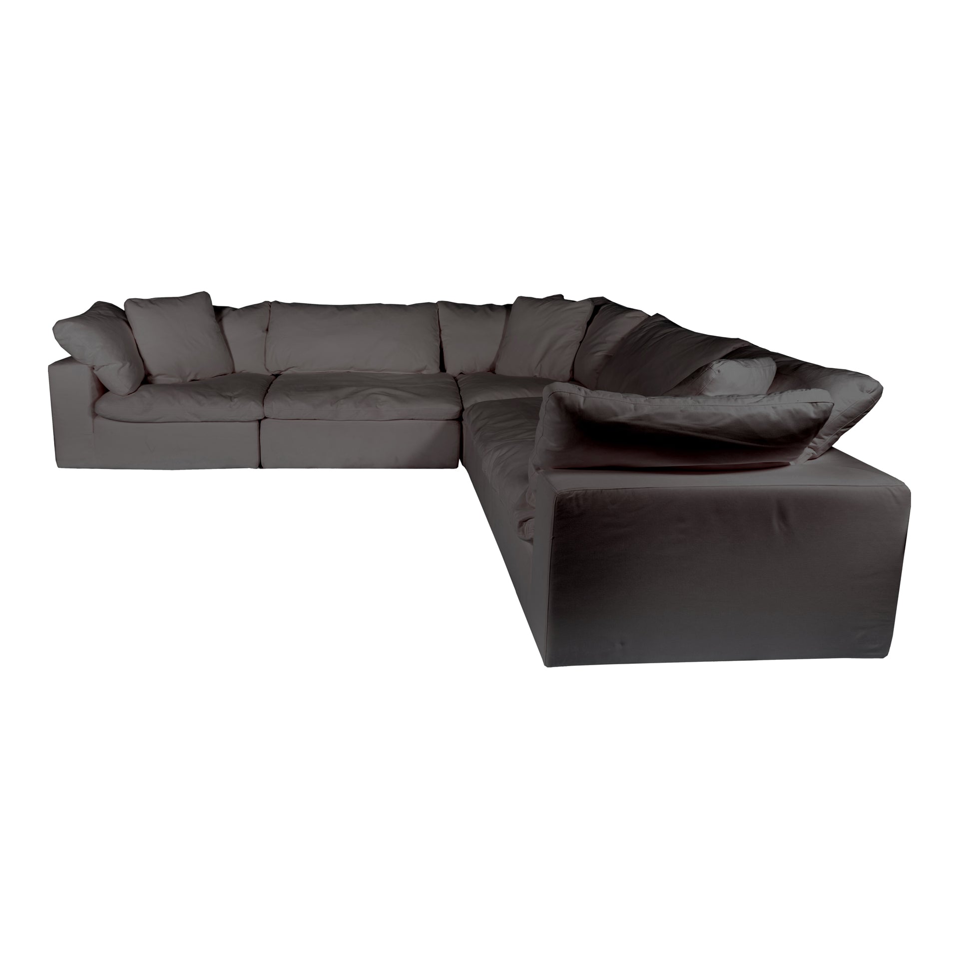 Rigel Classic L, Scandinavian Modular Sectional, Livesmart Stain Resistant Fabric Upholstery, 5 Seater, Grey