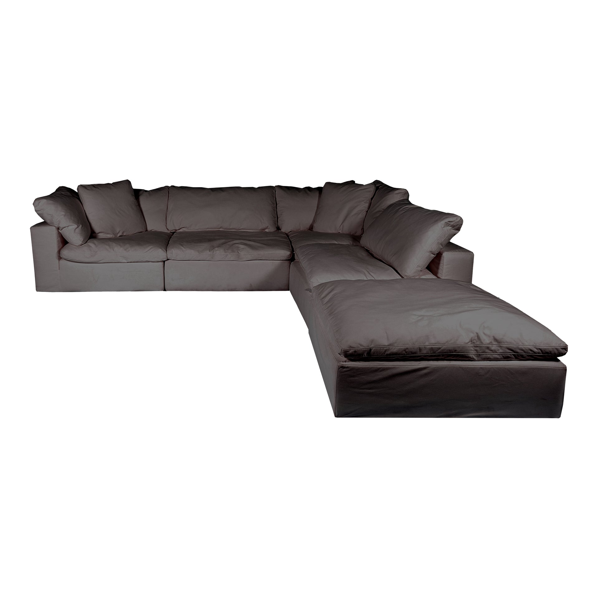 Rigel Dream, Scandinavian Modular Sectional, Livesmart Stain Resistant Fabric Upholstery, 5 Seater, Grey