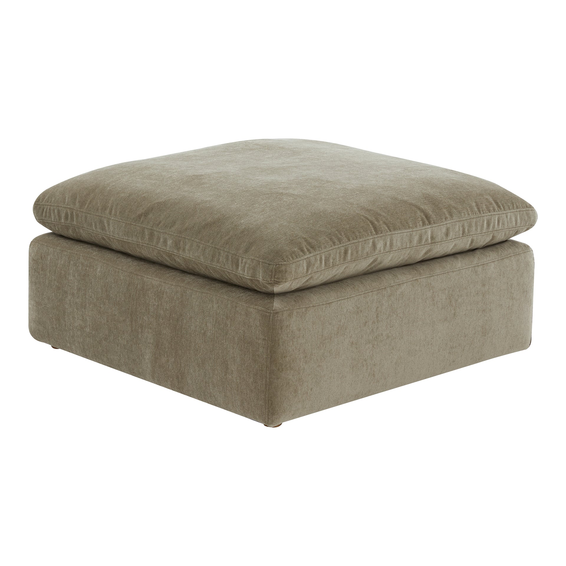 Jeremy, Ottoman, Polyester Resist Performance Fabric, Feather-Blend Cushioning, Desert Sage