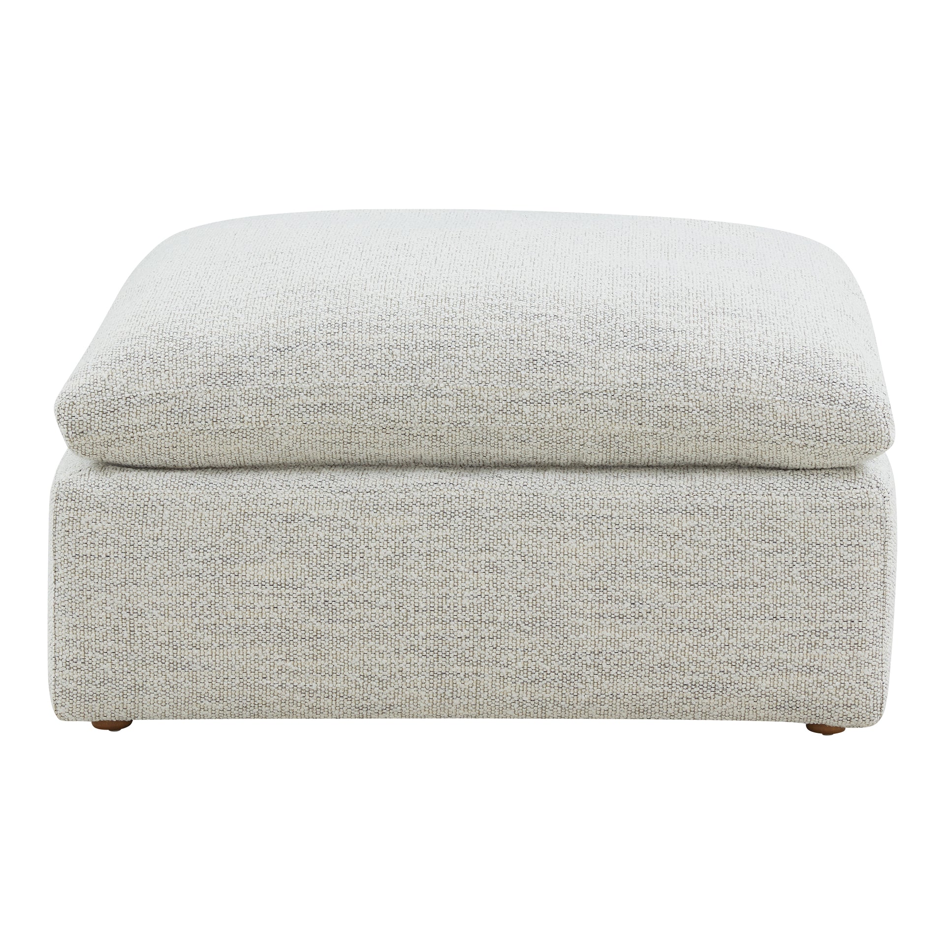 Jeremy, Ottoman, Polyester NeverFear Stain Resistant Fabric, Feather-Blend Cushioning, Coastside Sand