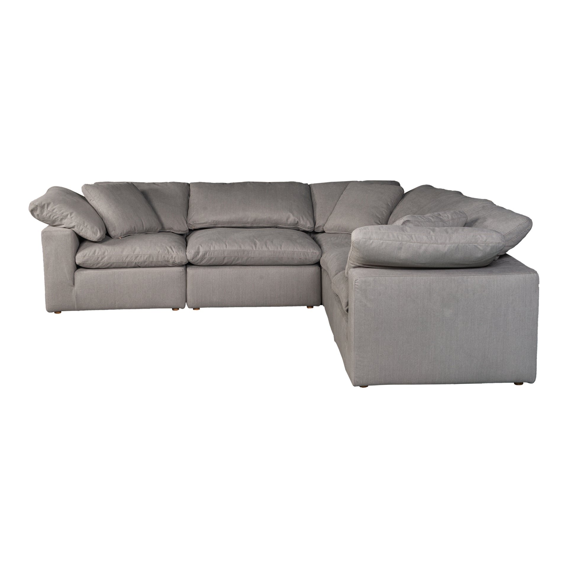 Jeremy Classic L, Scandinavian Modular Sectional, Performance Technology Fabric Upholstery, 5 Seater, Grey