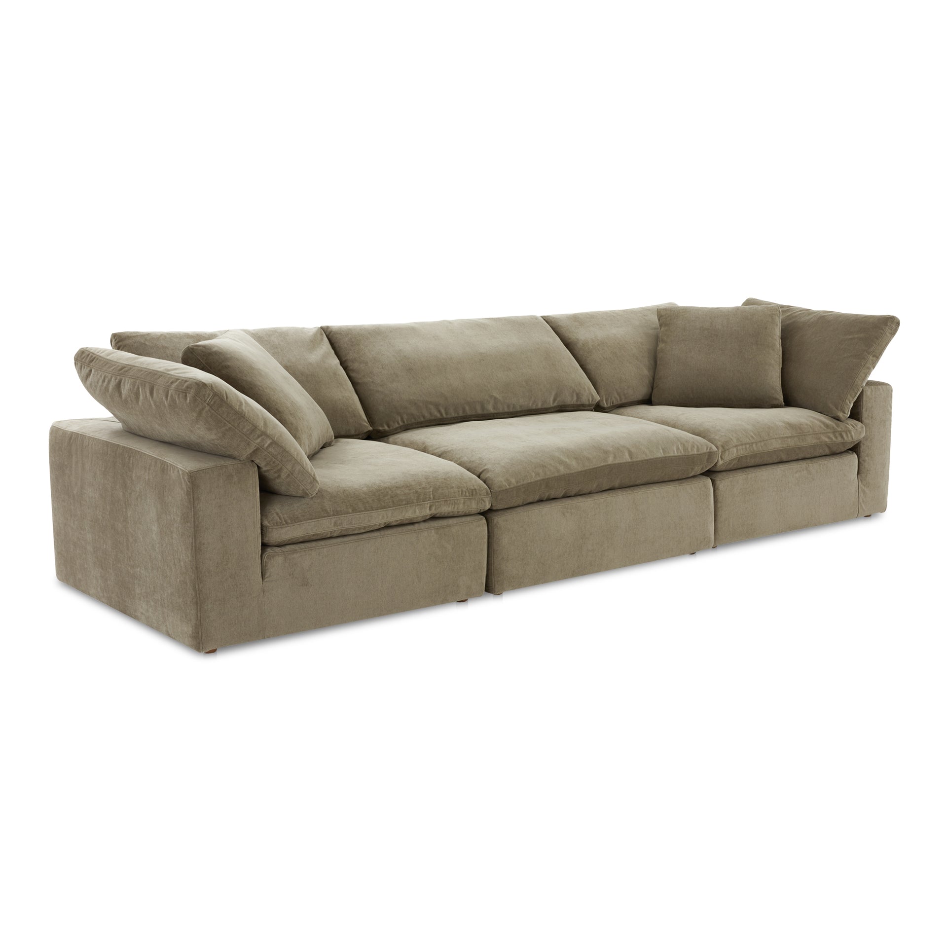 Jeremy, Scandinavian Modular Sofa, Performance Technology Fabric Upholstery, 3 Seater, Desert Sage