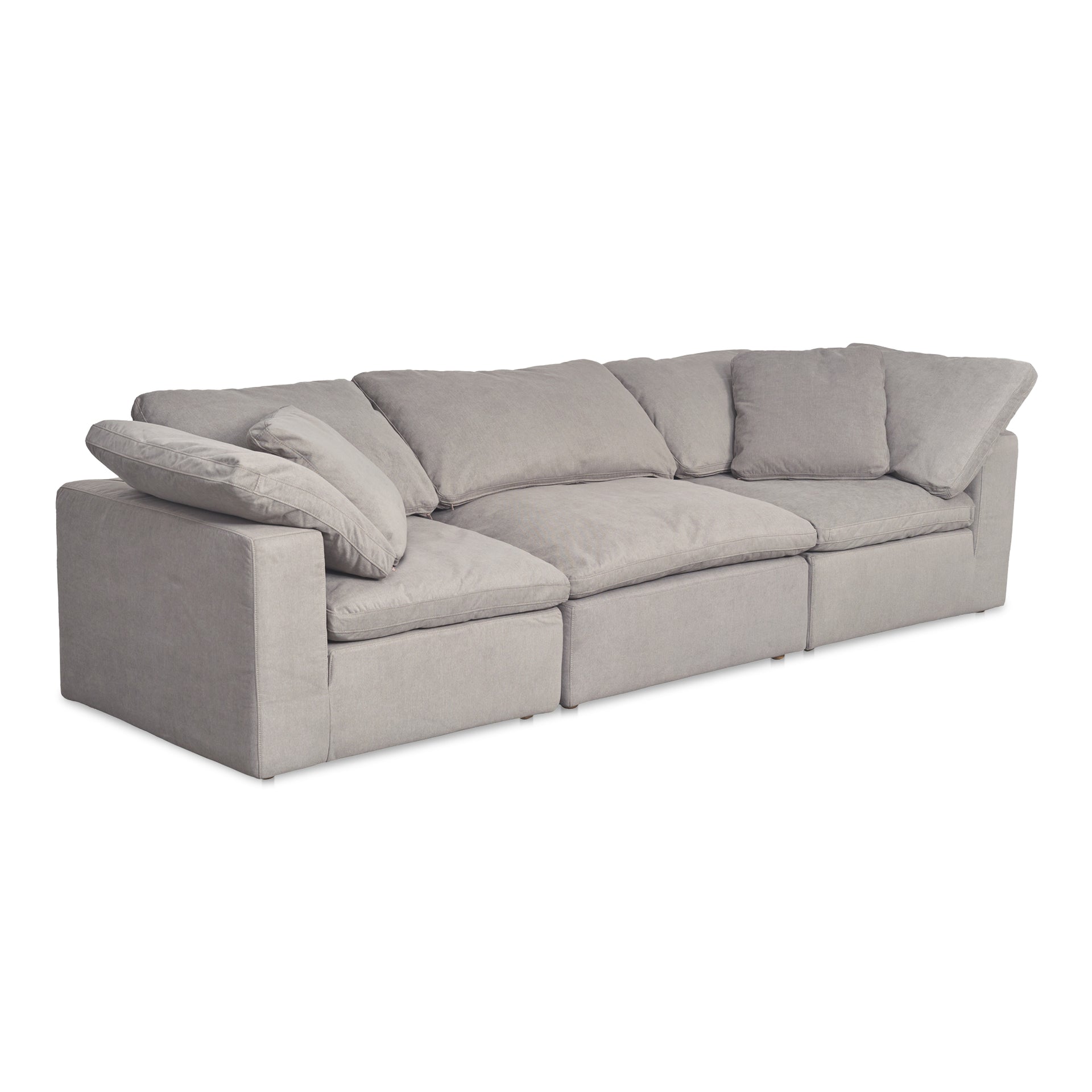 Jeremy, Scandinavian Modular Sofa, Performance Technology Fabric Upholstery, 3 Seater, Grey