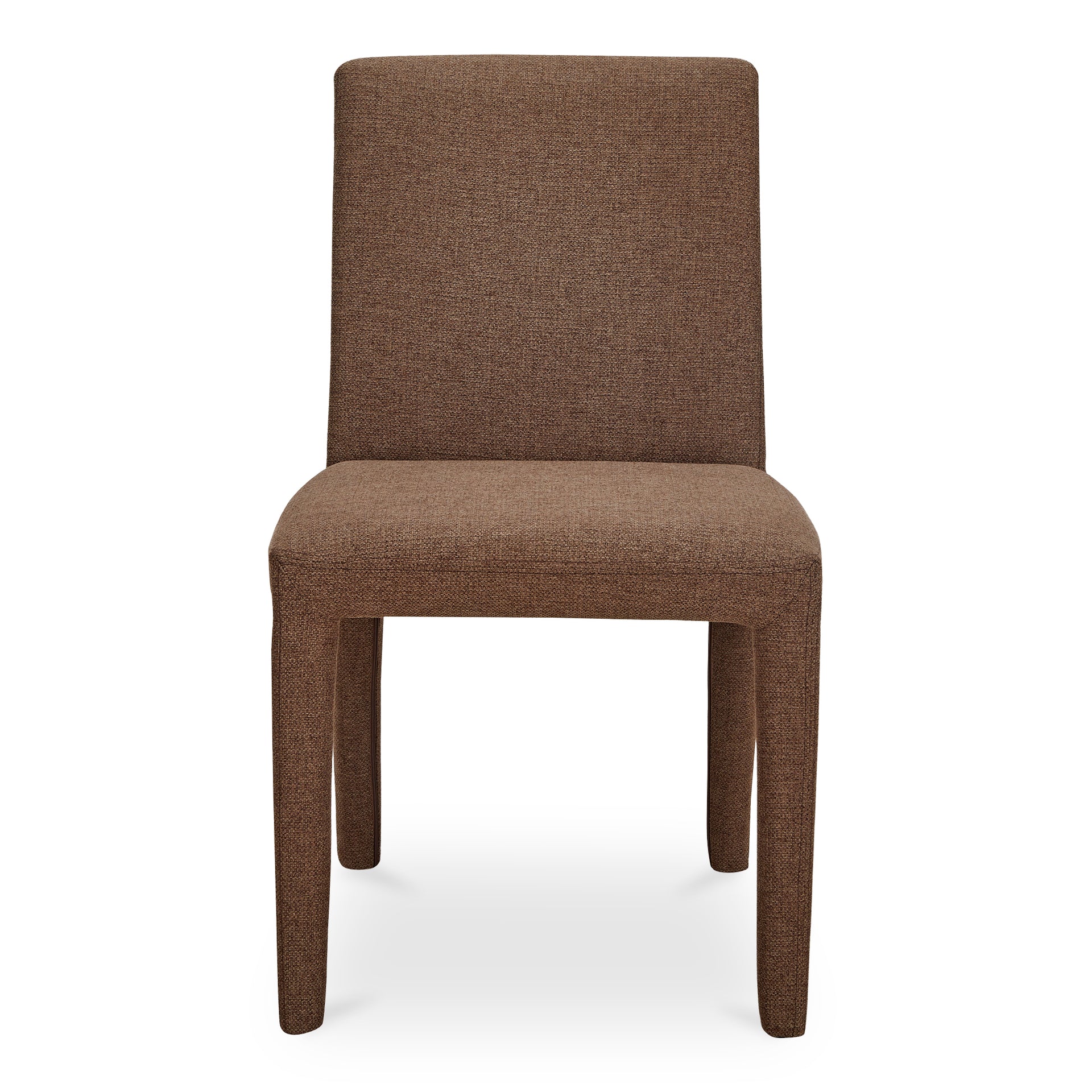 Mirabel Dining Chair, Performance Fabric Upholstery, Iron Frame, Brown - Set of 2
