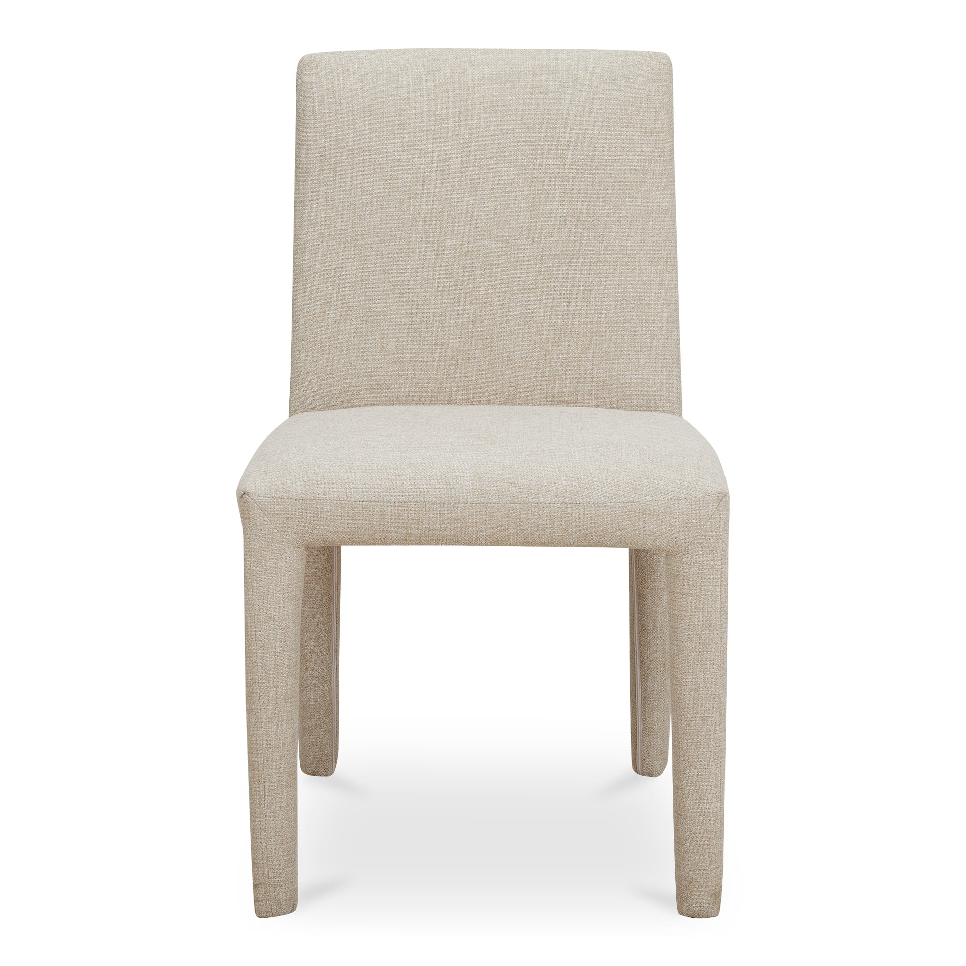 Mirabel Dining Chair, Performance Fabric Upholstery, Iron Frame, Beige - Set of 2