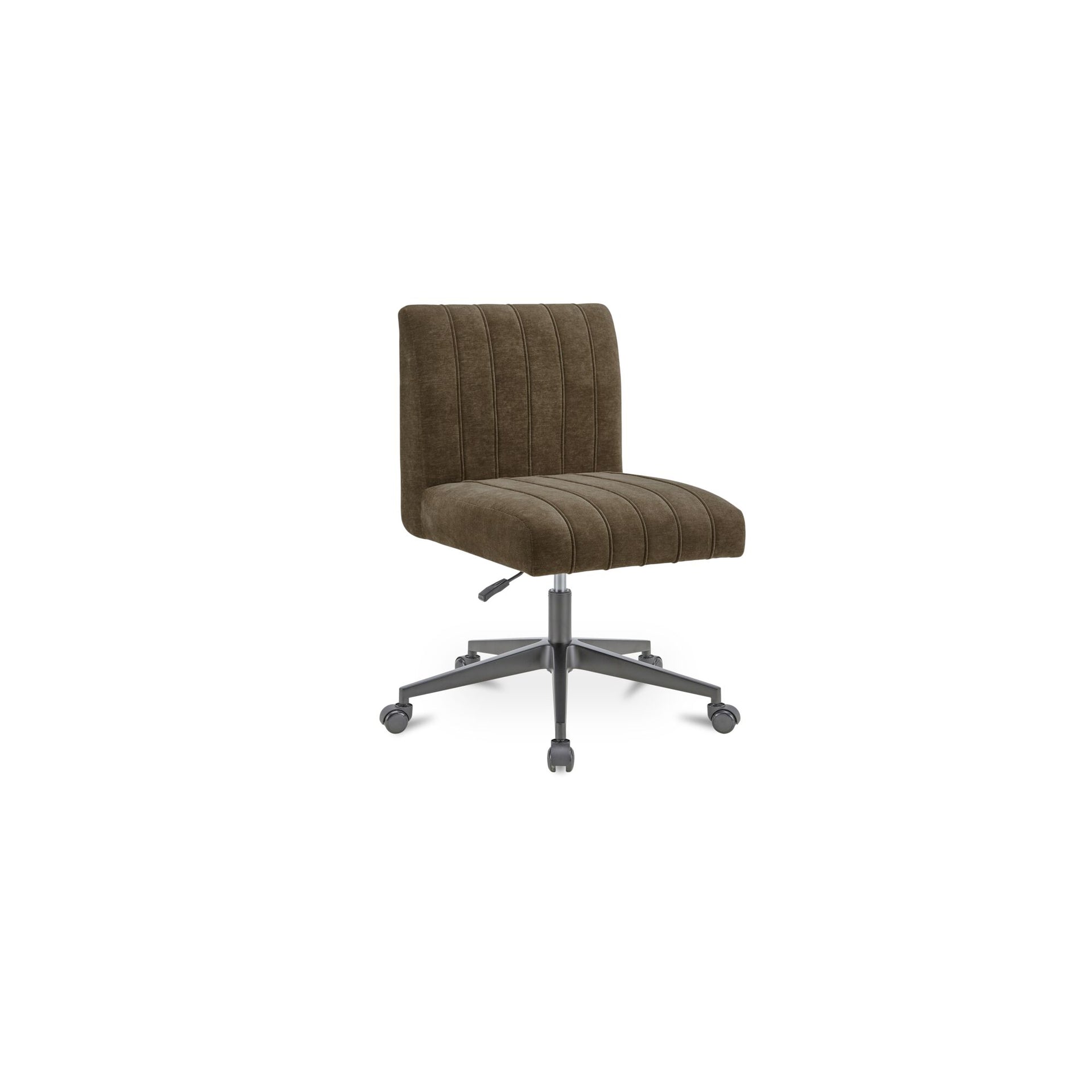 Corvin Office Chair, Upholstered Polyester with Iron Frame, Cedar Green