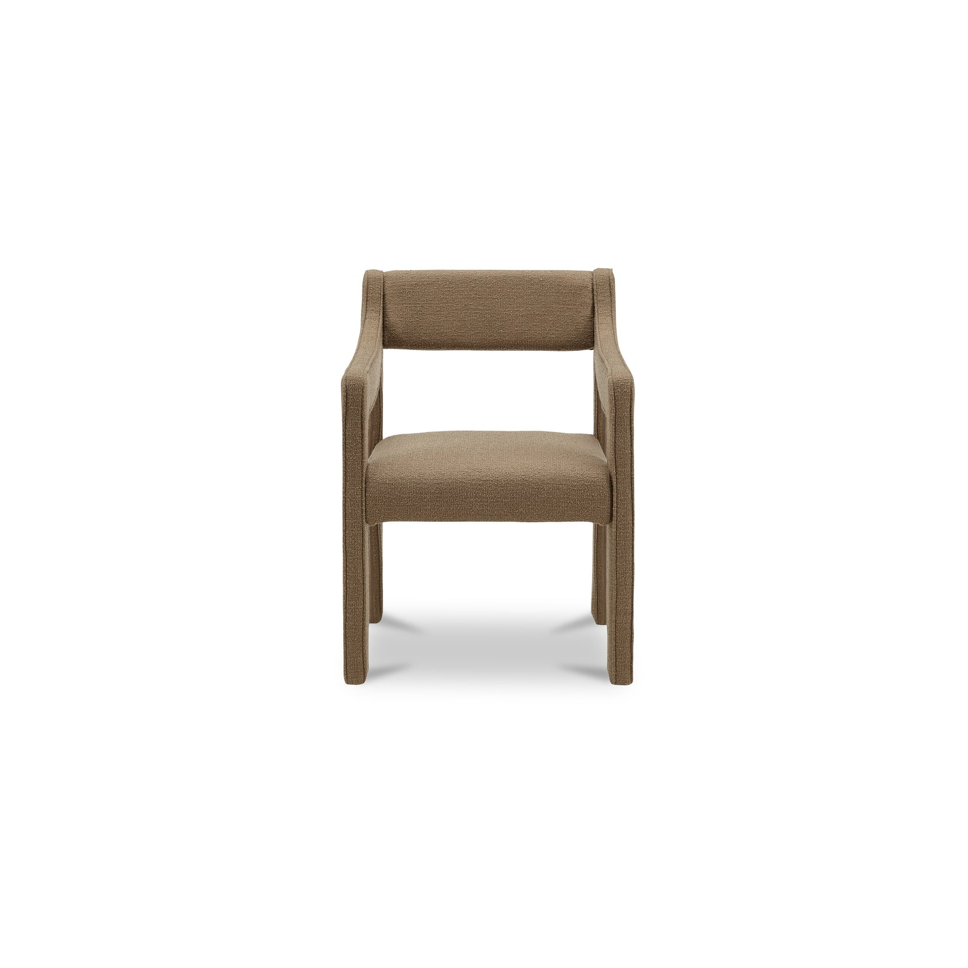 Merel Dining Chair, Upholstered Polyester with Iron Frame, Ochre