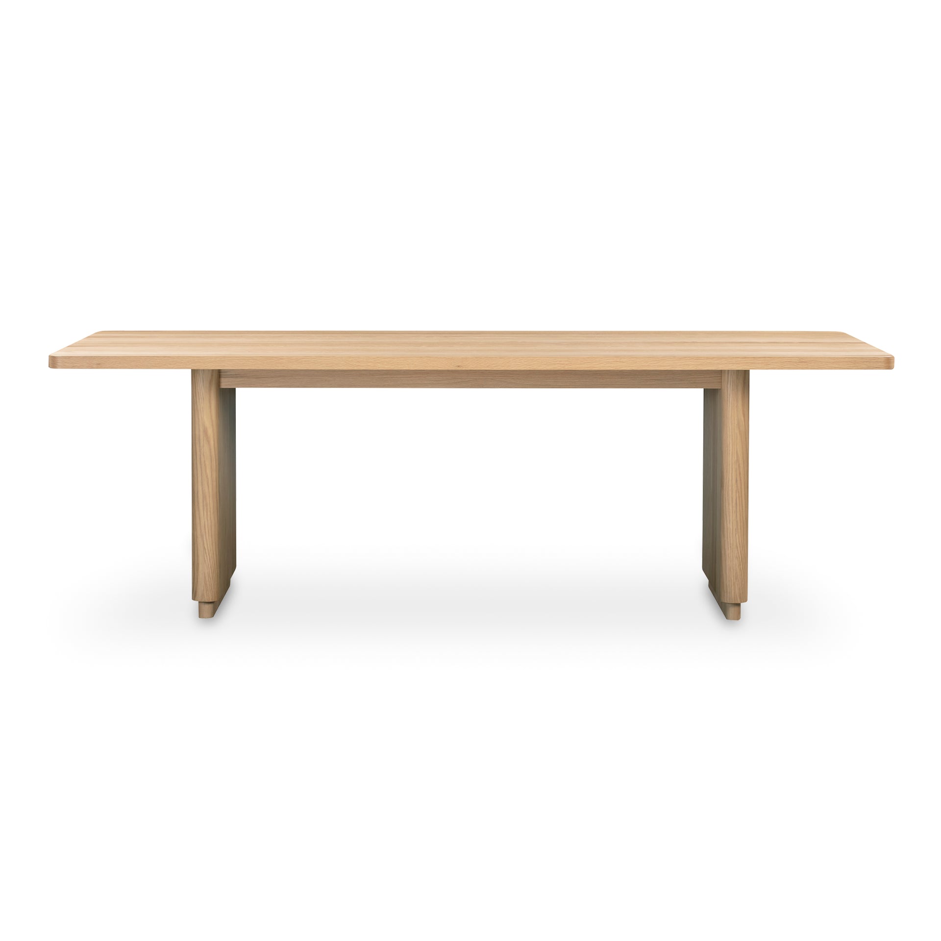 Odette Small Dining Table for 6, Rectangular Oak Veneer Top, Scandinavian Style, Natural Finish