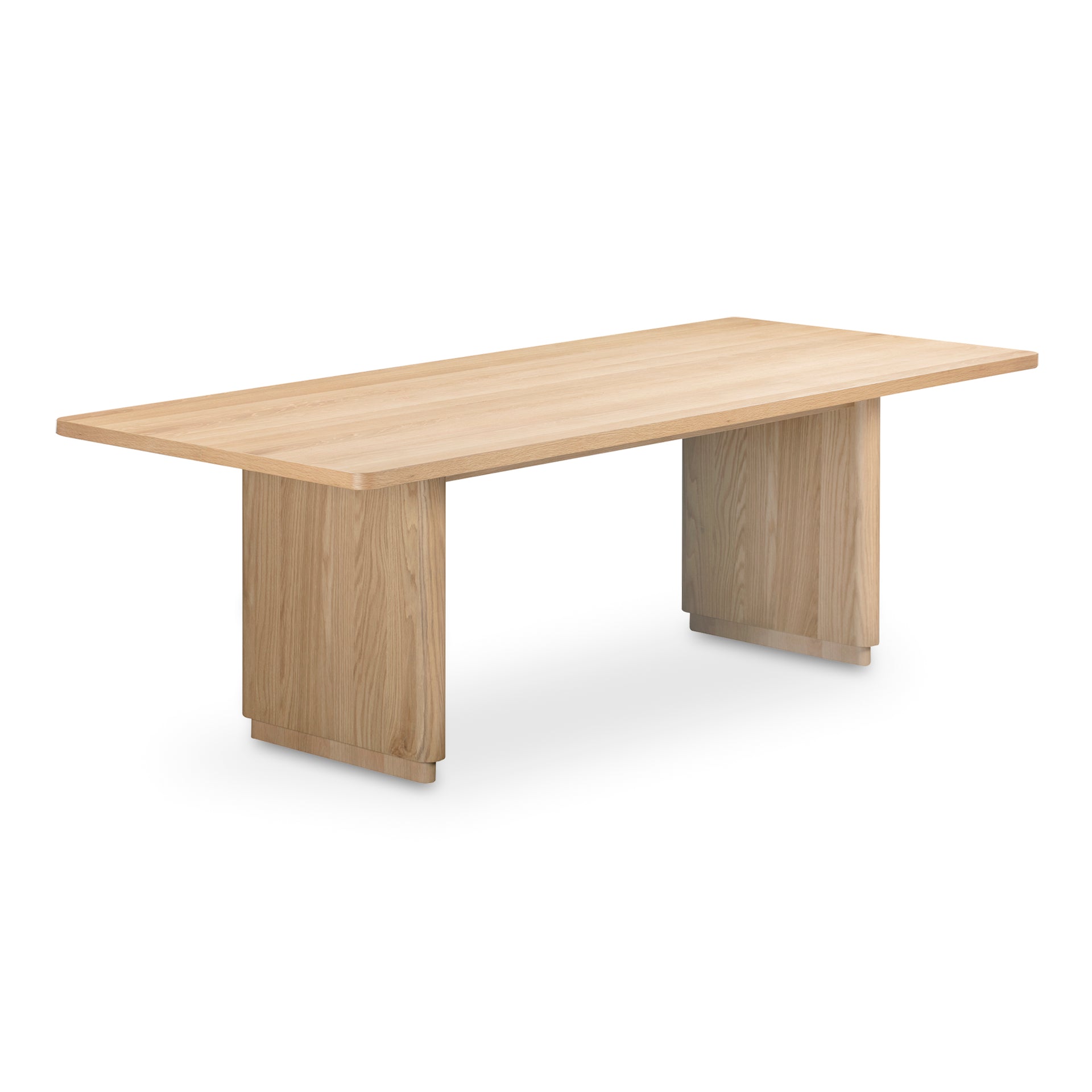 Odette Small Dining Table for 6, Rectangular Oak Veneer Top, Scandinavian Style, Natural Finish