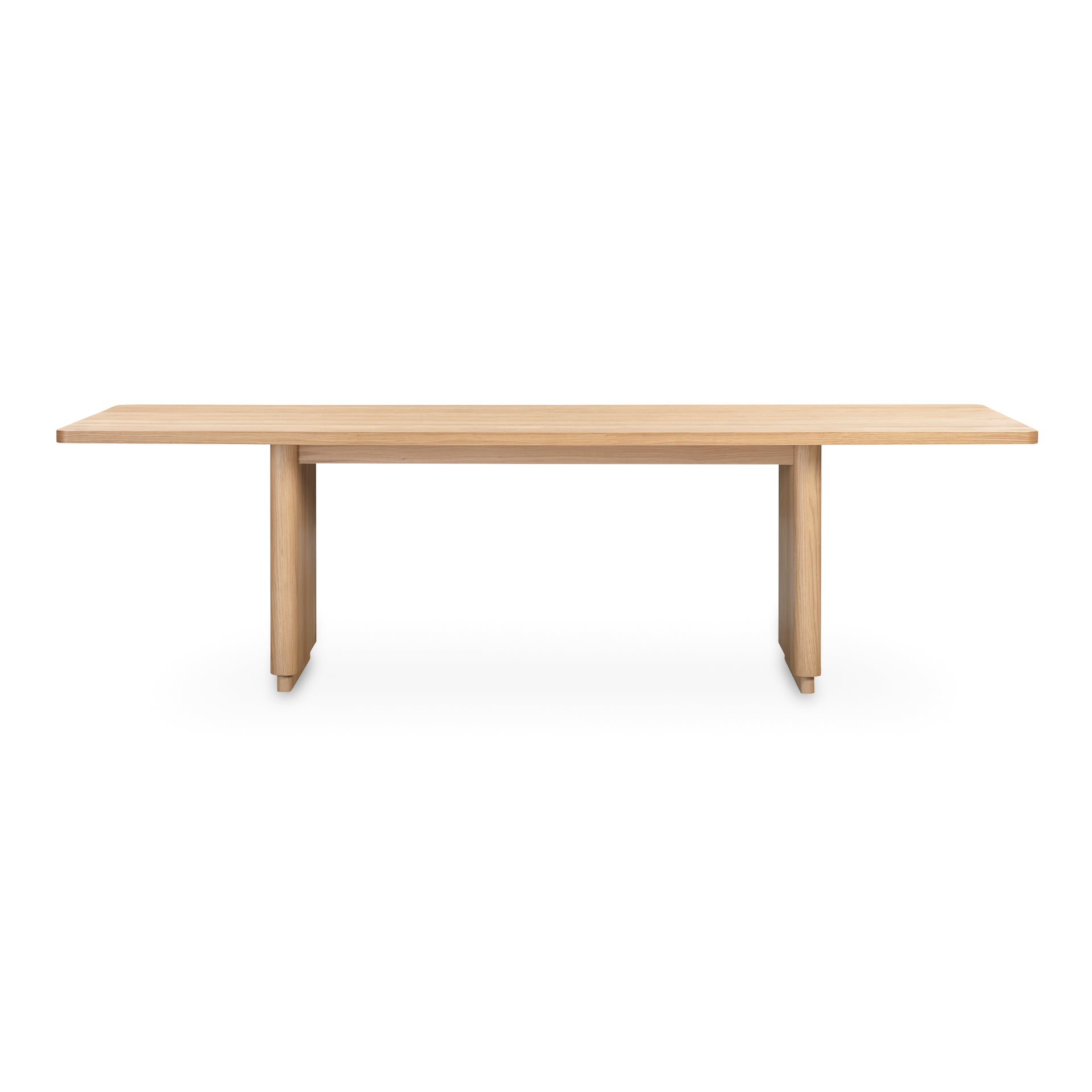 Odette Large Dining Table for 8, Rectangular Oak Veneer Top, Scandinavian Style, Natural Finish